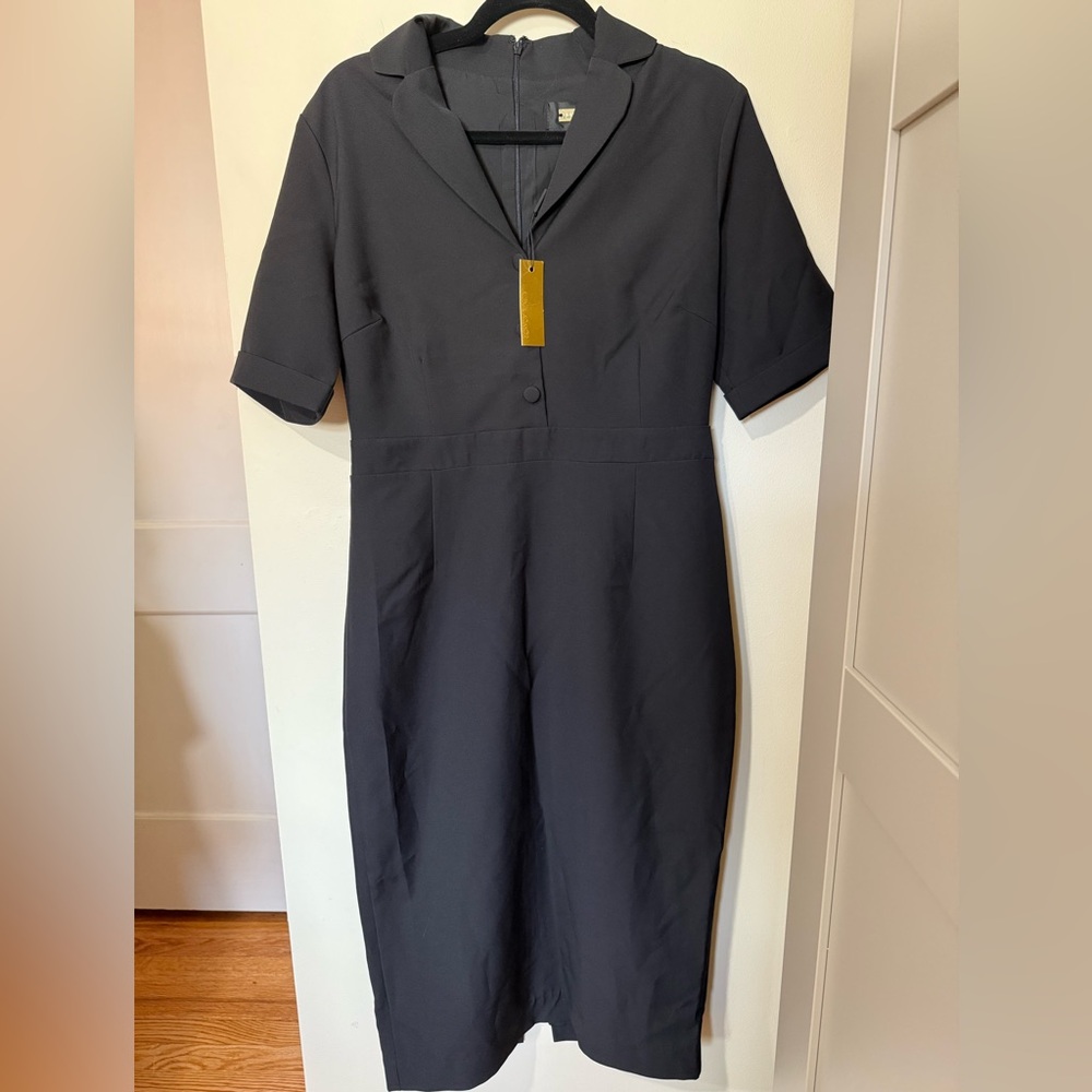 NWT Alexia Admor sz 10 pantsuit tuxedo style dress office preppy classic tailor
